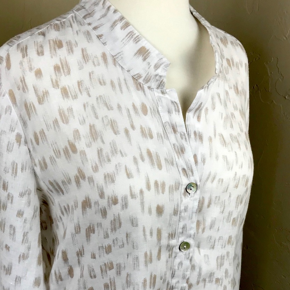 Zozo Button Front Linen Tunic - Picture 3 of 7